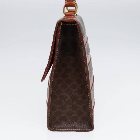 CELINE Macadam Canvas Hand Bag PVC Brown Auth 89283 - Picture 4 of 16